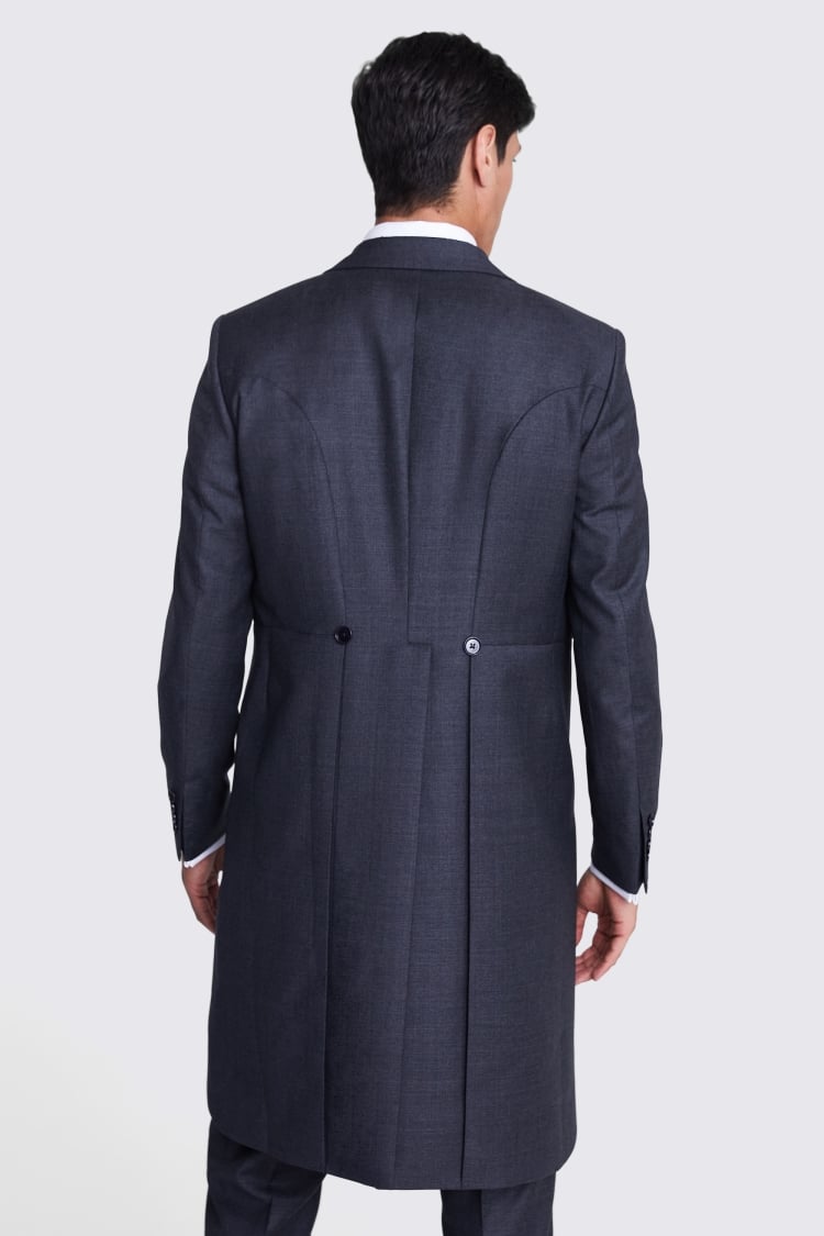 Italian Tailored Fit Grey Sharkskin Suit