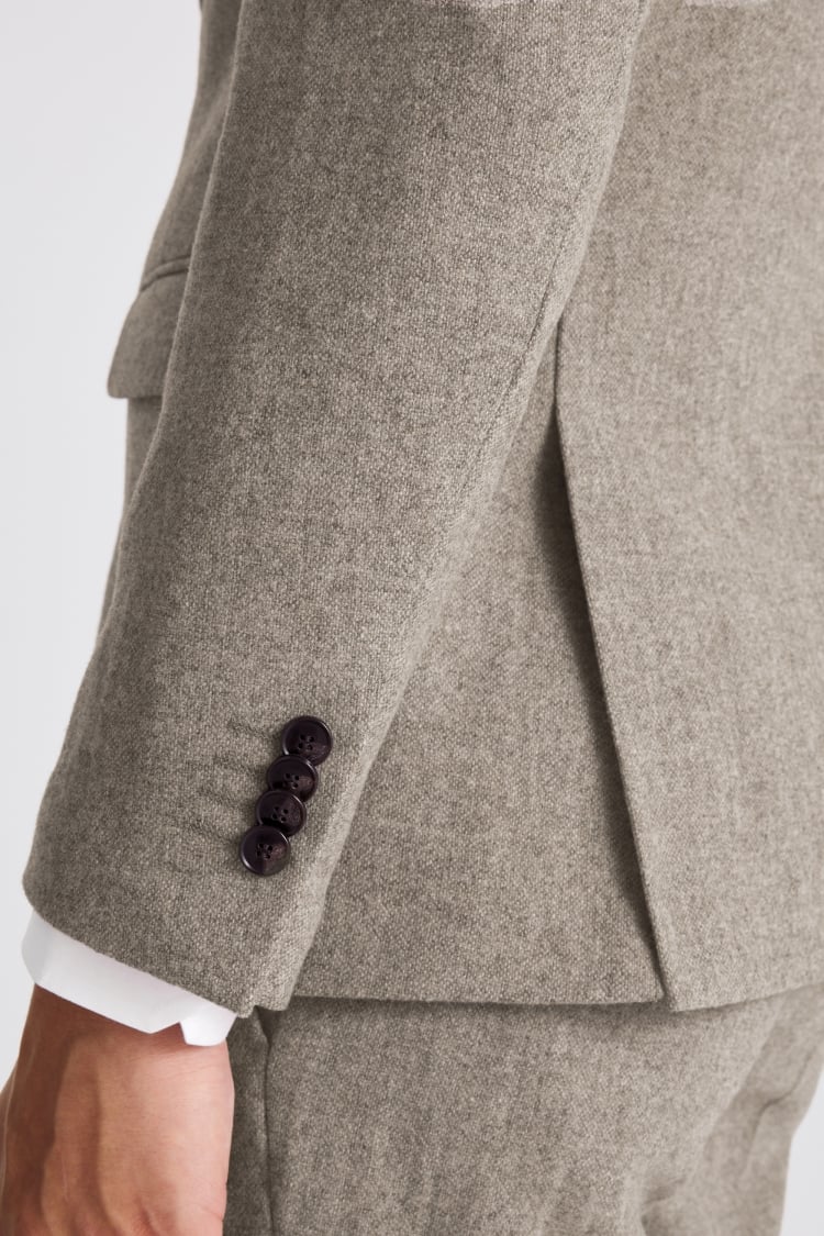 Slim Fit Stone Donegal Tweed Suit