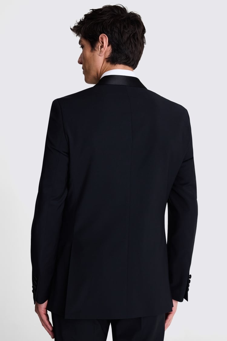 Tailored Fit Black Shawl Lapel Tuxedo Jacket