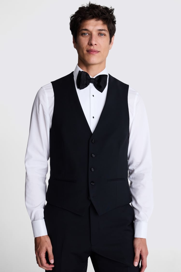 Tailored Fit Black Shawl Lapel Tuxedo Jacket