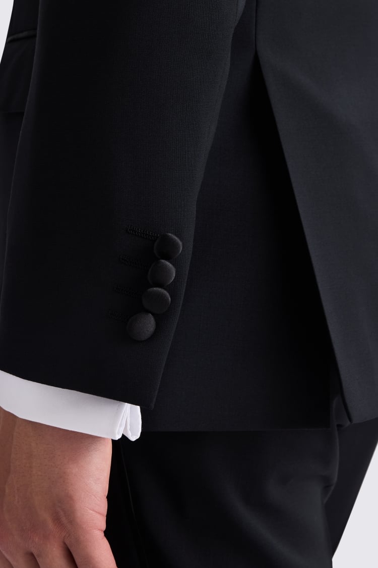 Tailored Fit Black Peak Lapel Performance Tuxedo Jacket