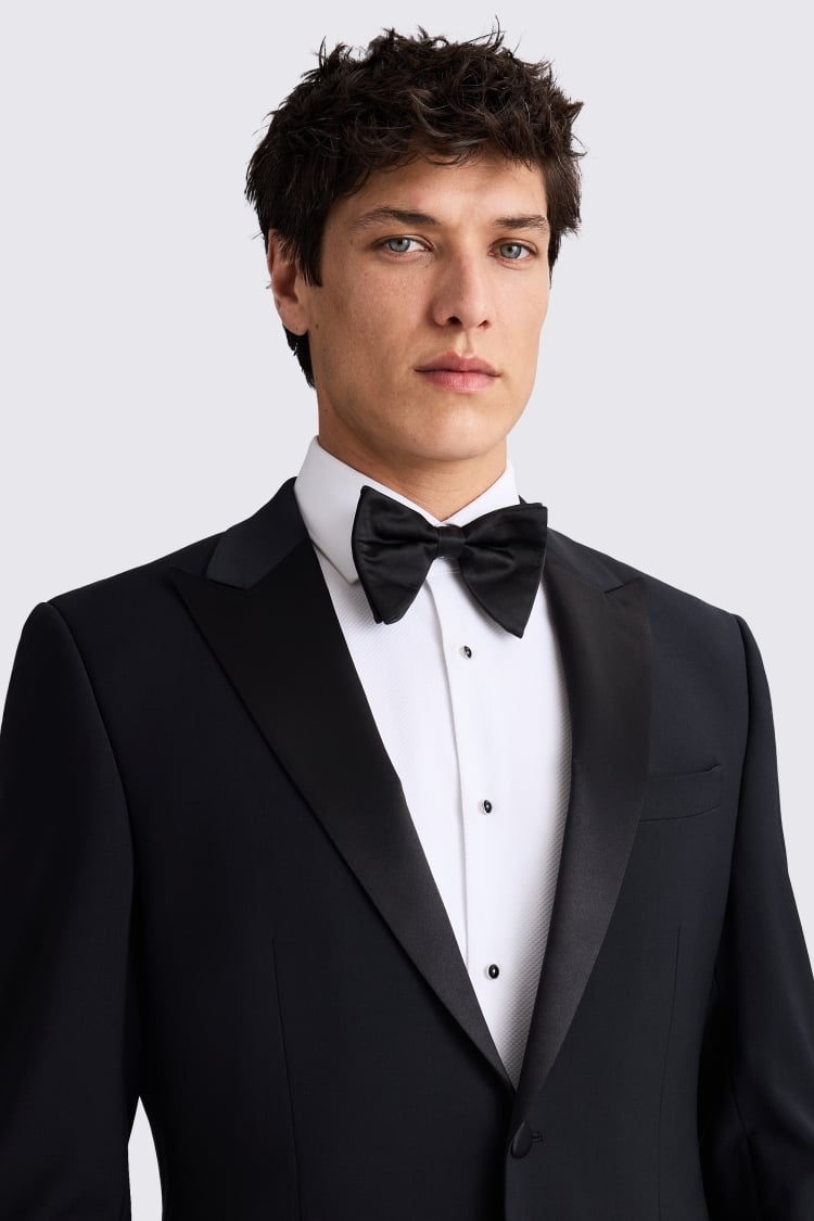Tailored Fit Black Peak Lapel Performance Tuxedo Jacket