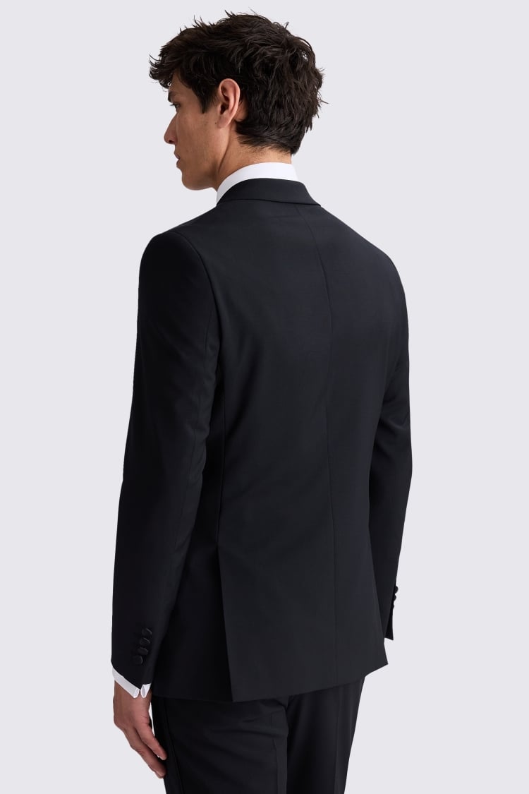 Tailored Fit Black Peak Lapel Performance Tuxedo Jacket