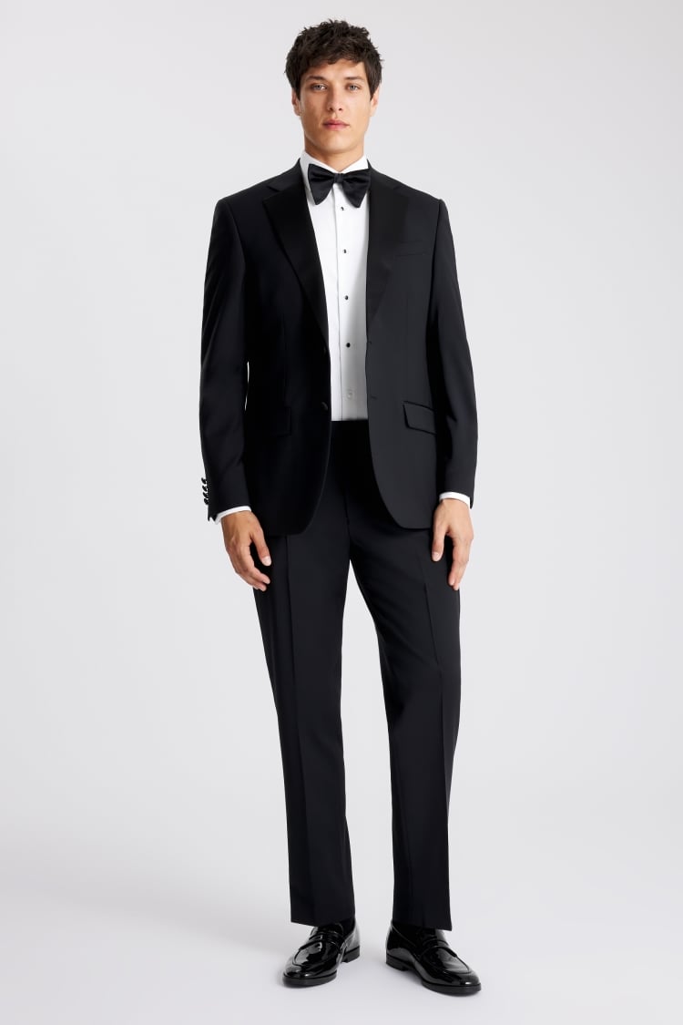 Regular Fit Black Notch Lapel Tuxedo Jacket