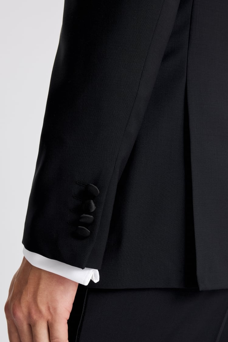 Regular Fit Black Notch Lapel Tuxedo Jacket