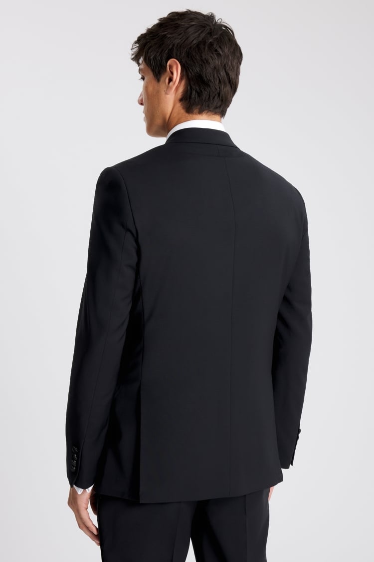 Regular Fit Black Notch Lapel Tuxedo Jacket