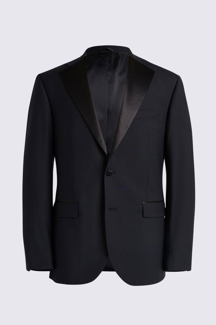 Regular Fit Black Notch Lapel Tuxedo Jacket