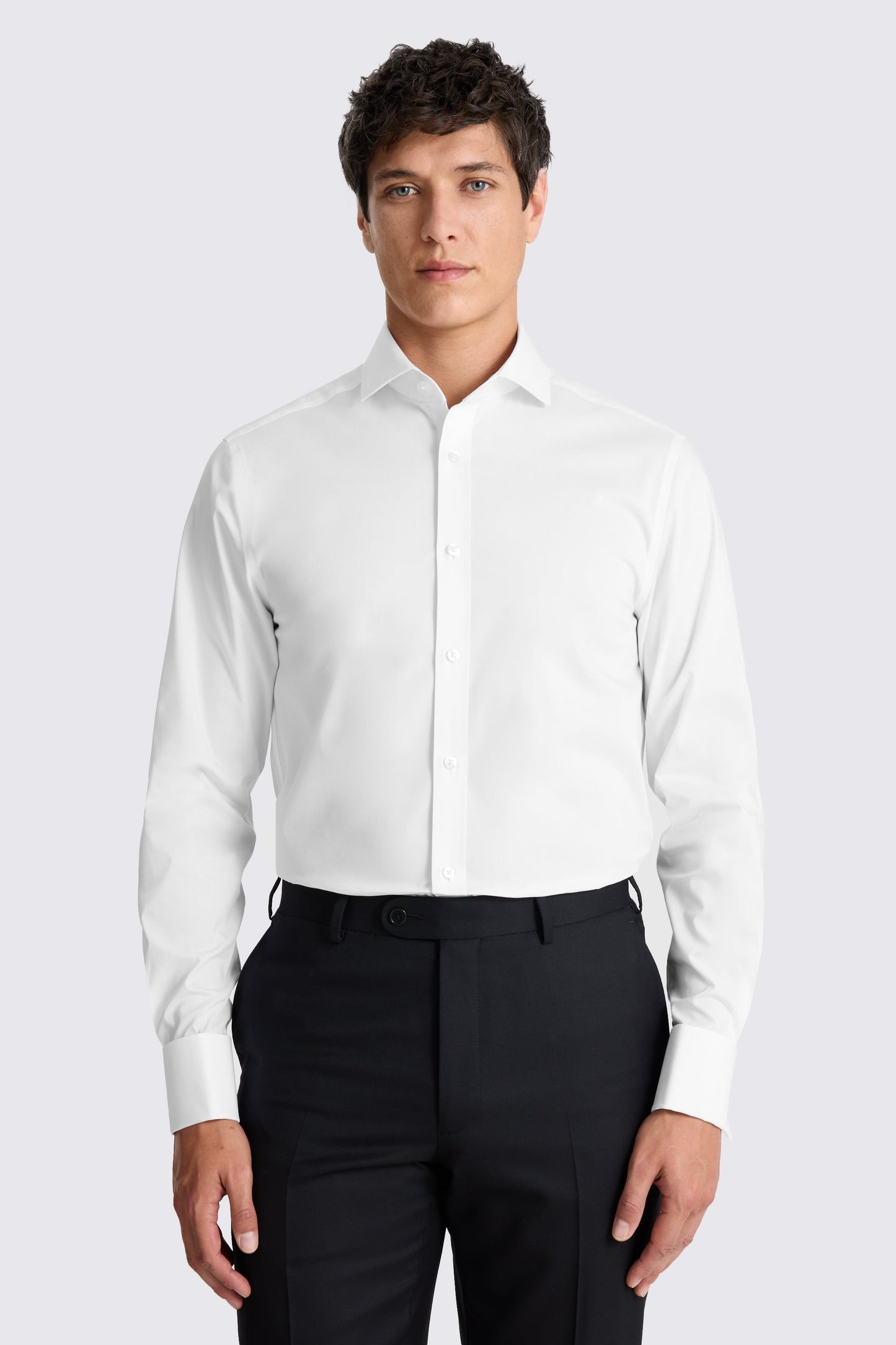 Tailored Fit White Stretch Shirt