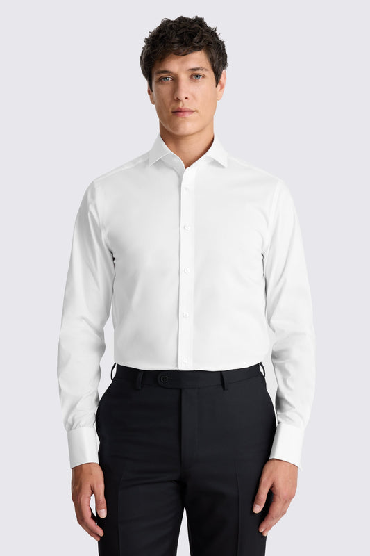 Tailored Fit White Stretch Shirt