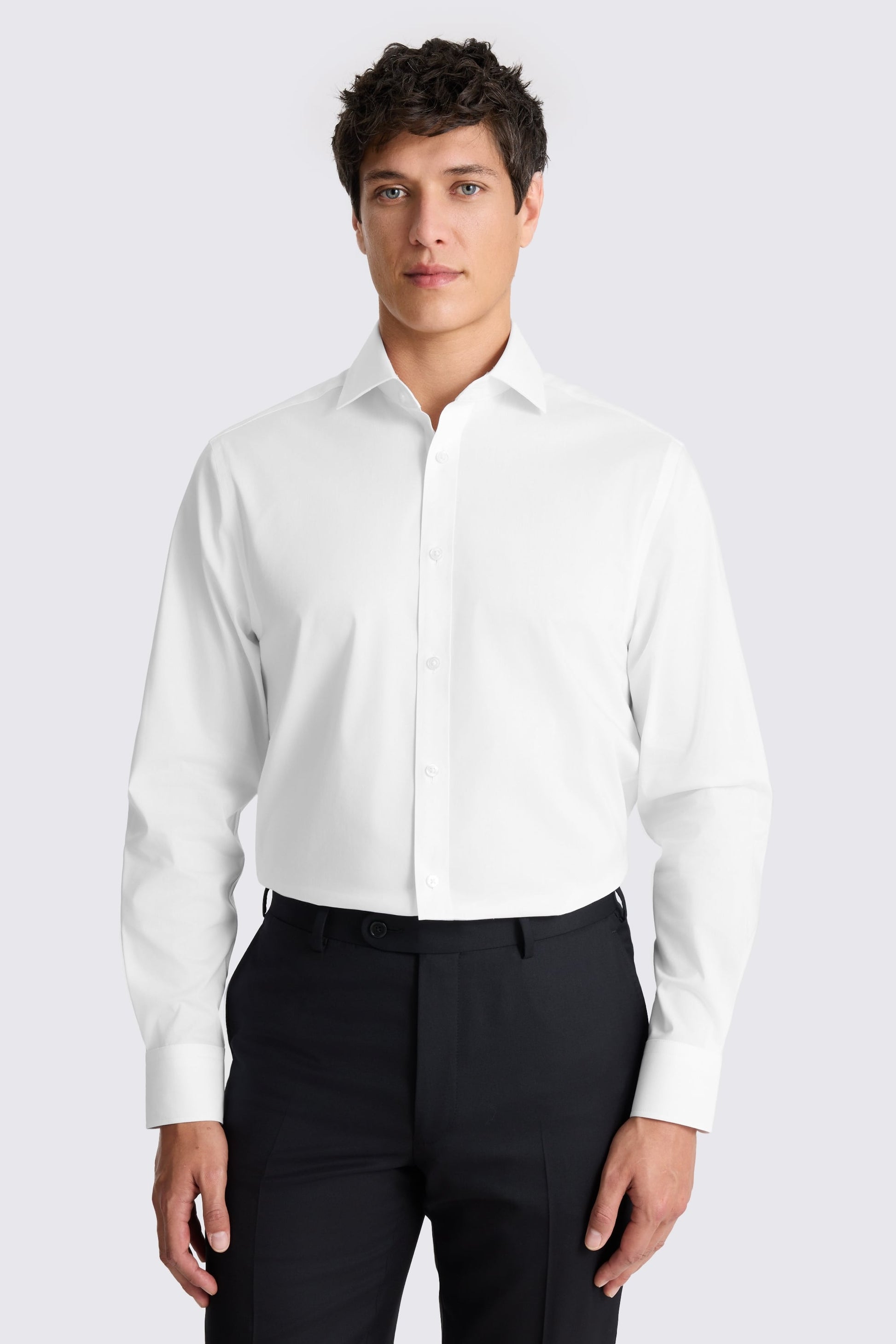 Regular Fit White Stretch Shirt