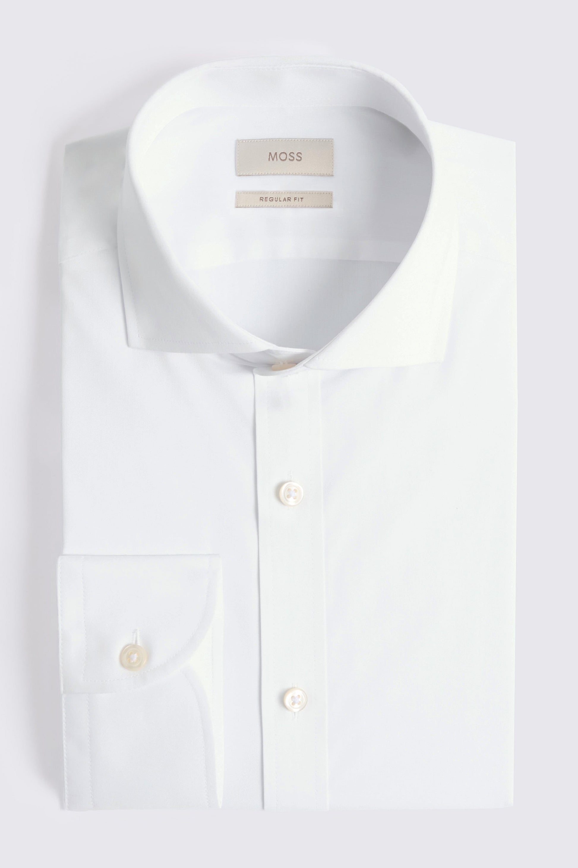 Regular Fit White Stretch Shirt
