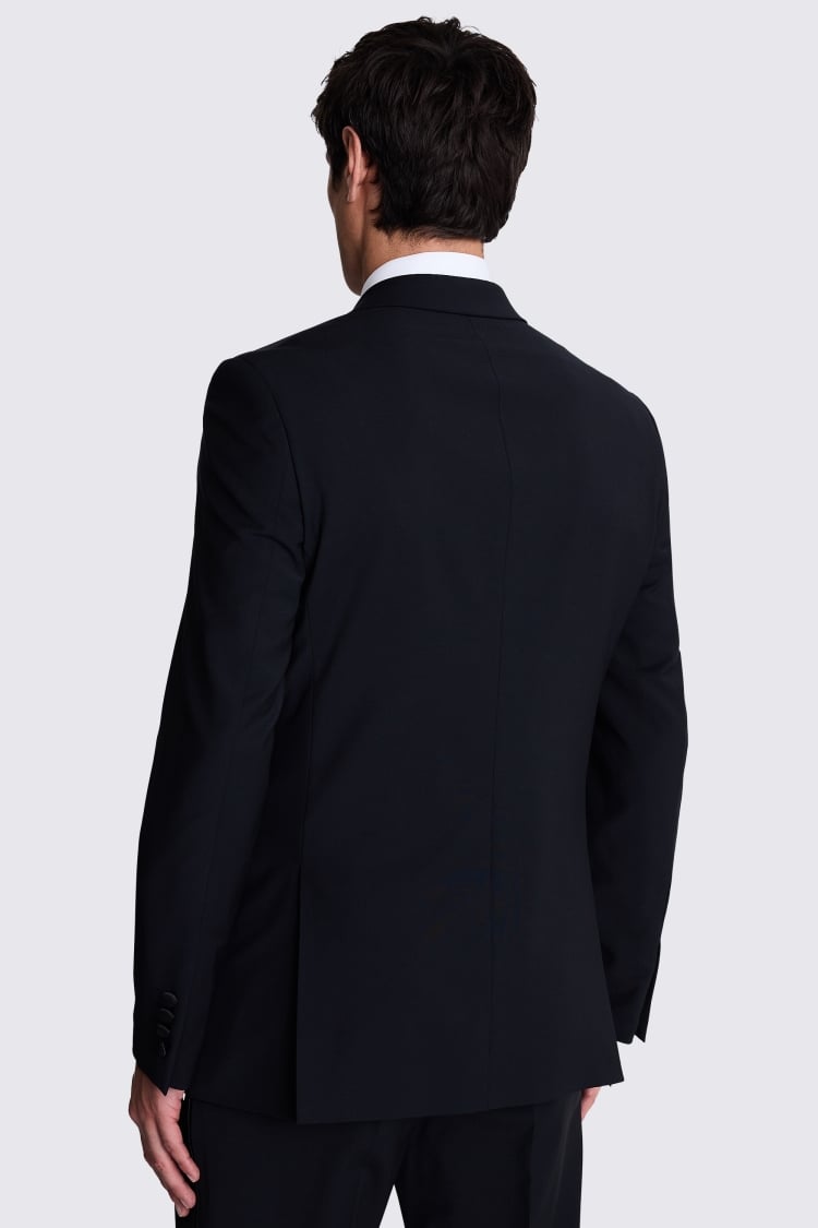 Tailored Fit Black Double Breasted Tuxedo Jacket