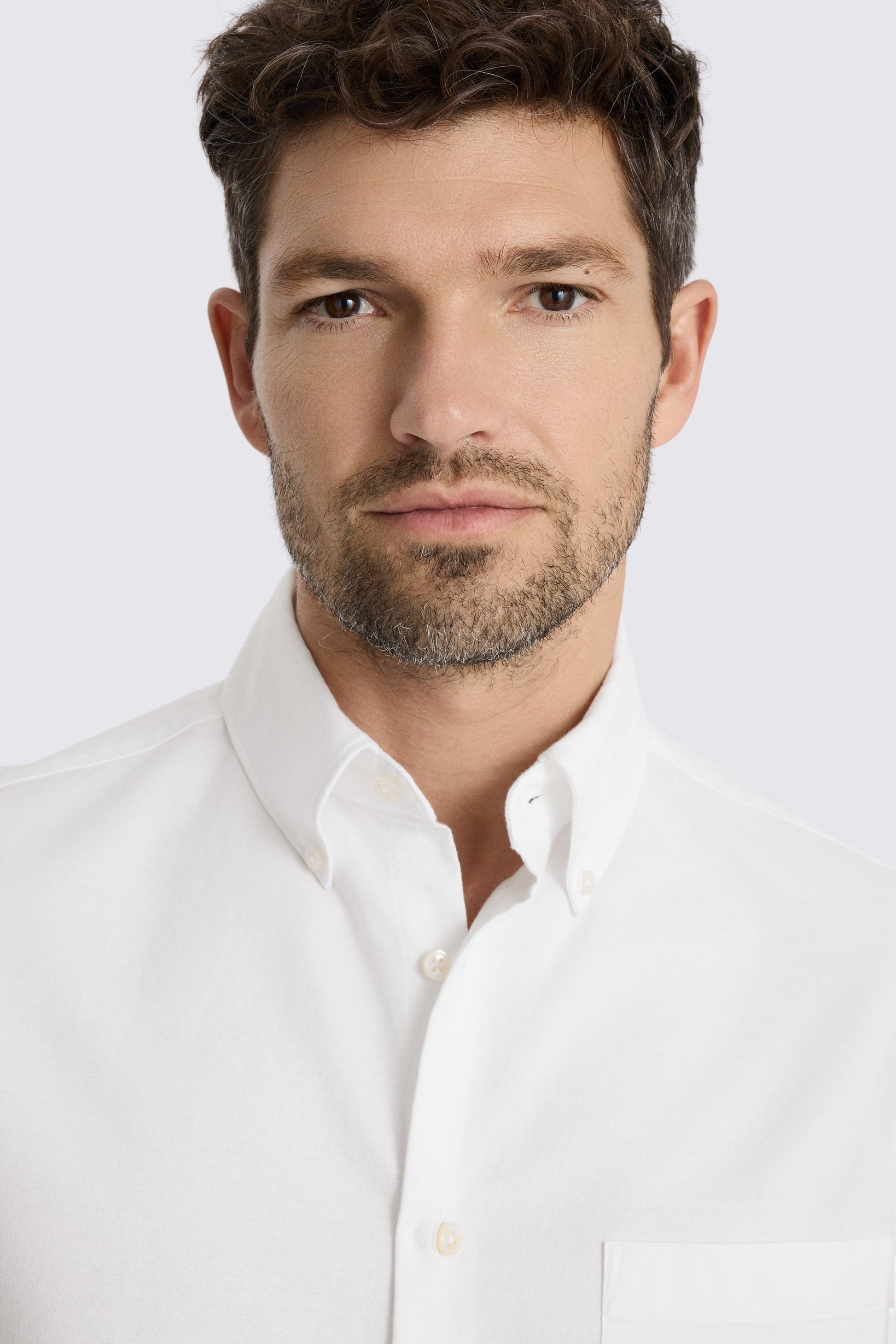 White Washed Cotton Oxford Shirt