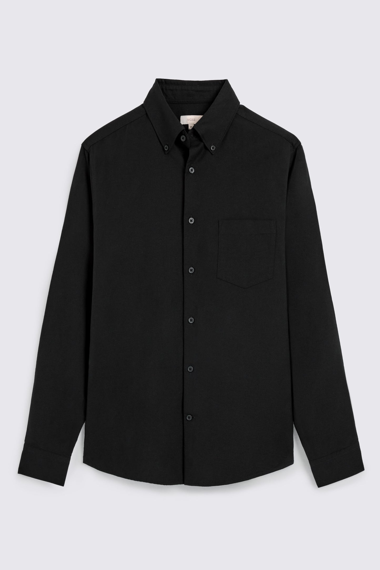Black Washed Cotton Oxford Shirt