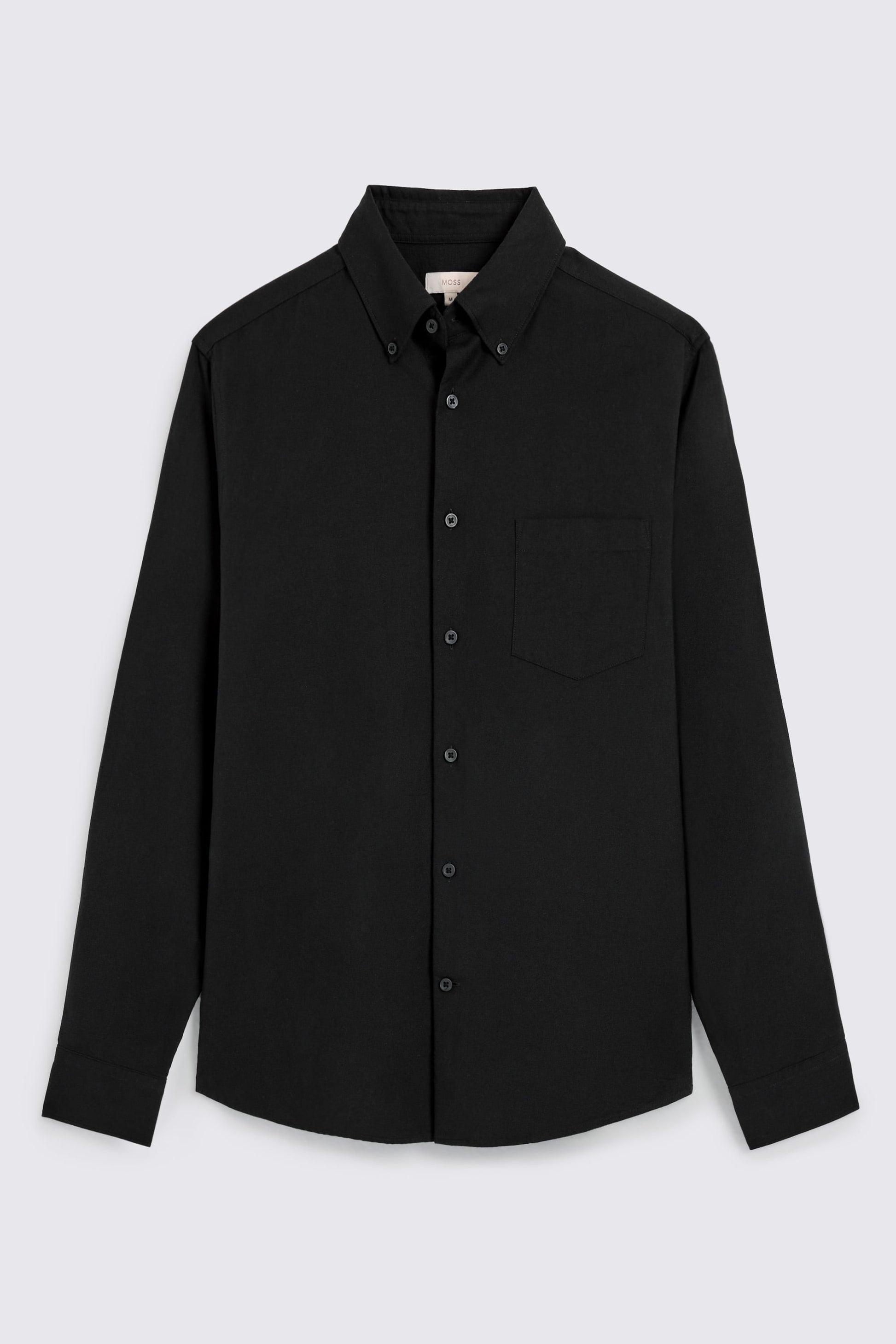 Black Washed Cotton Oxford Shirt