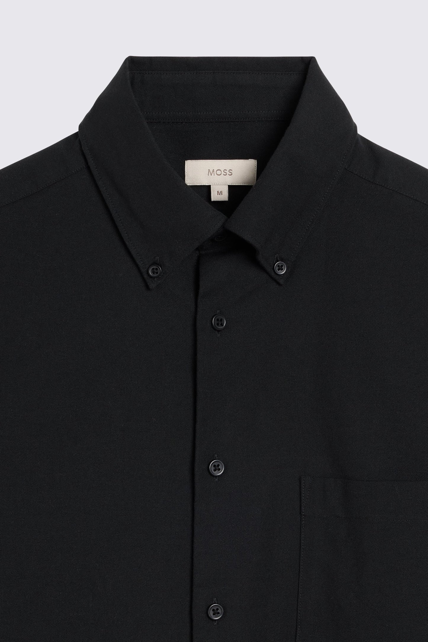 Black Washed Cotton Oxford Shirt