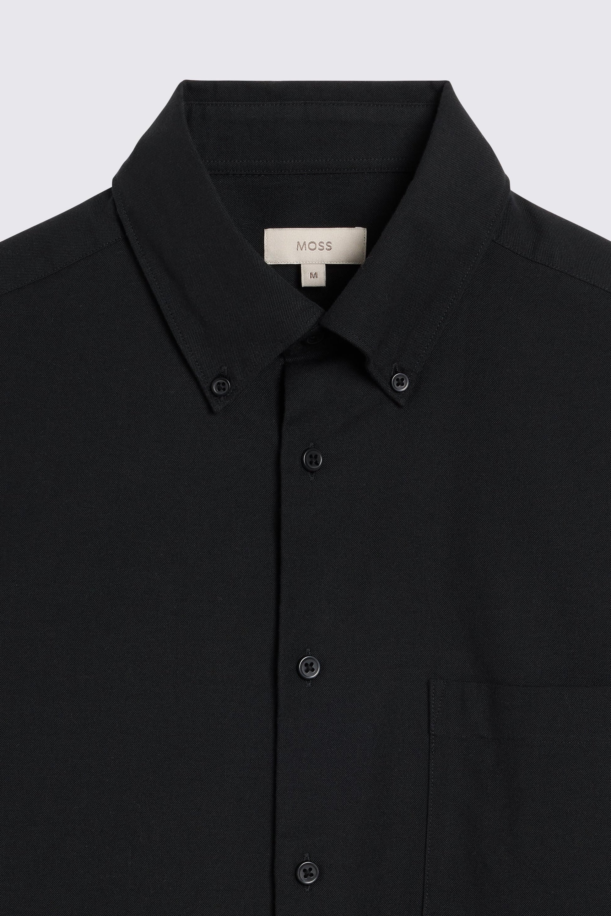 Black Washed Cotton Oxford Shirt