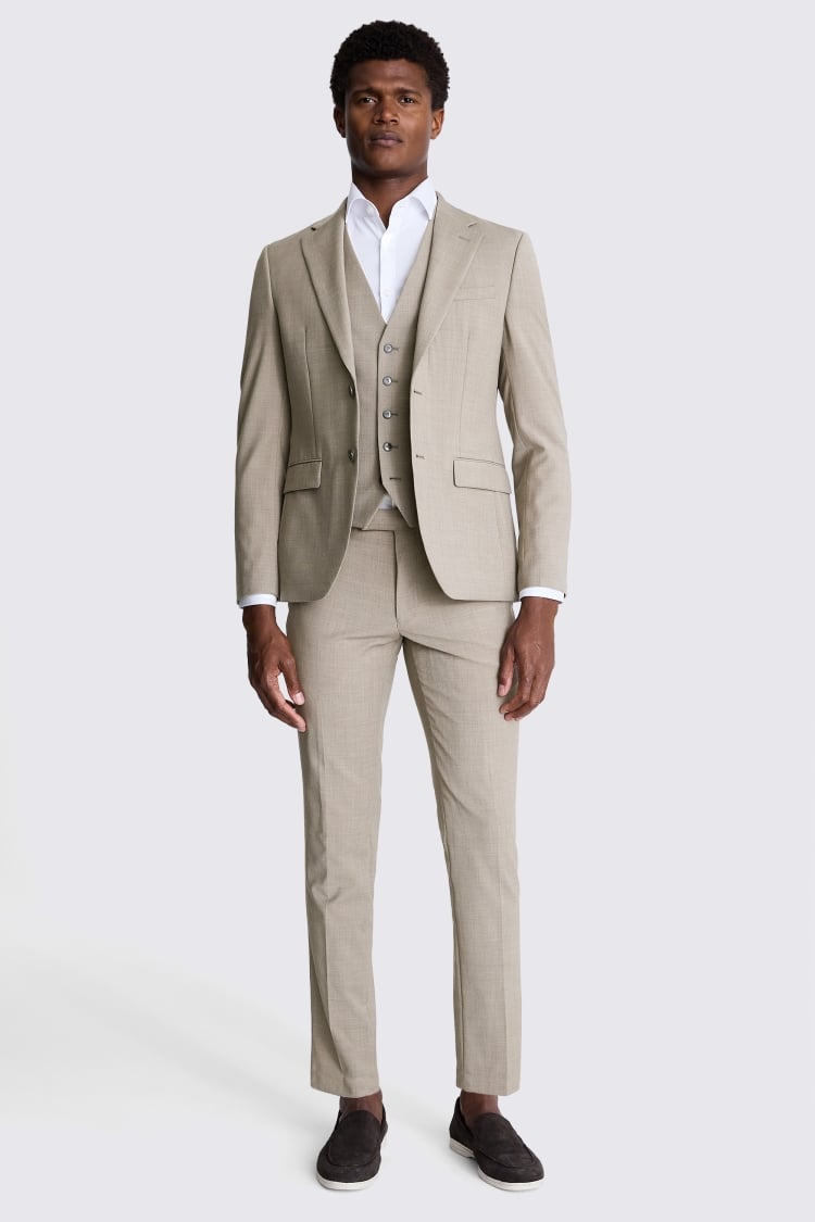 Slim Fit Taupe Performance Suit