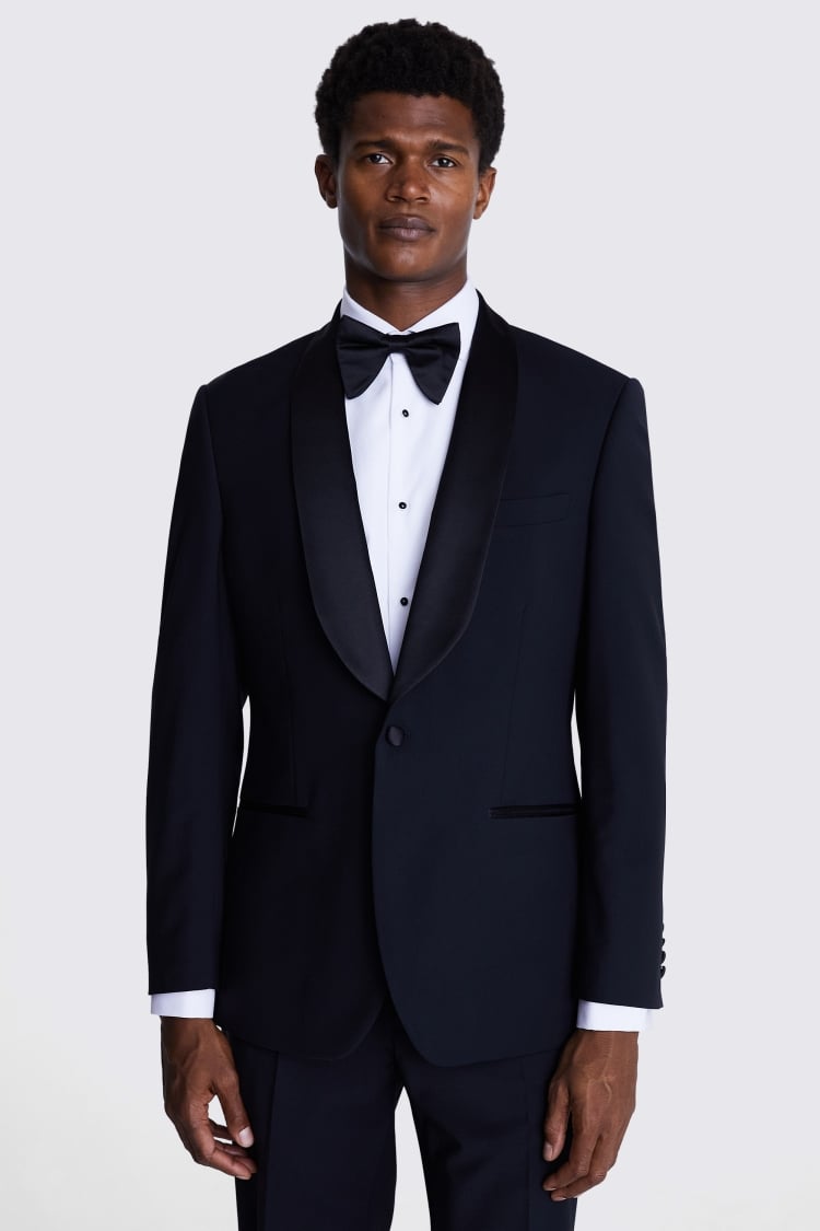 Regular Fit Black Shawl Lapel Tuxedo Jacket