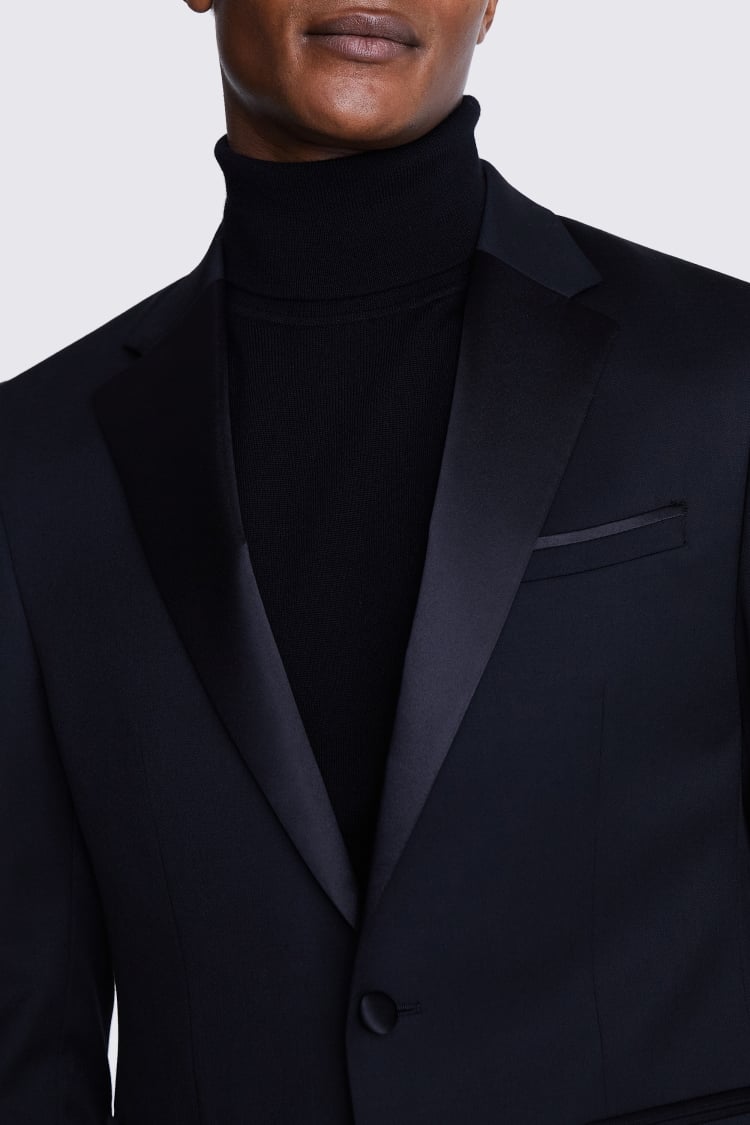 Slim Fit Black Notch Lapel Tuxedo Jacket