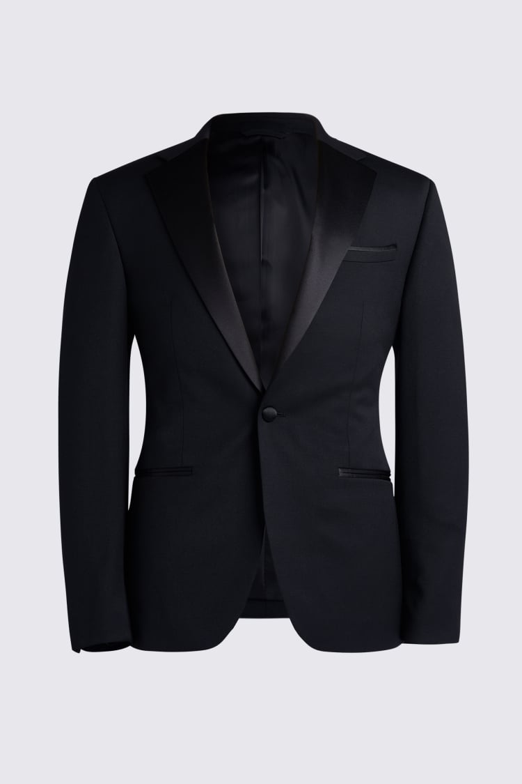 Slim Fit Black Notch Lapel Tuxedo Jacket