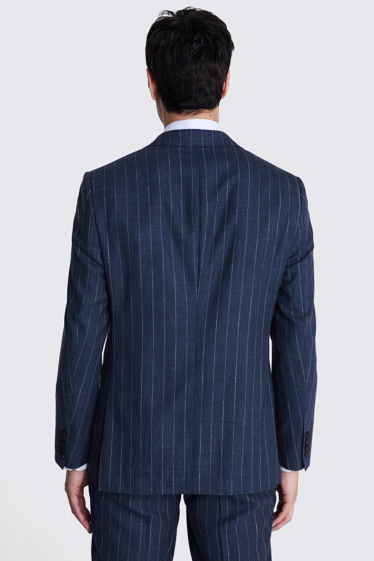 Italian Tailored Fit Blue Stripe Suit
