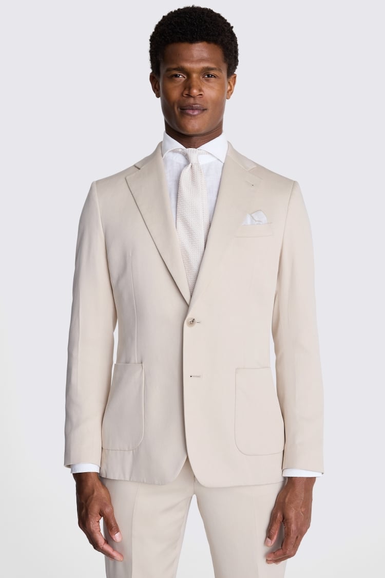 Italian Tailored Fit Light Camel Silk Suit