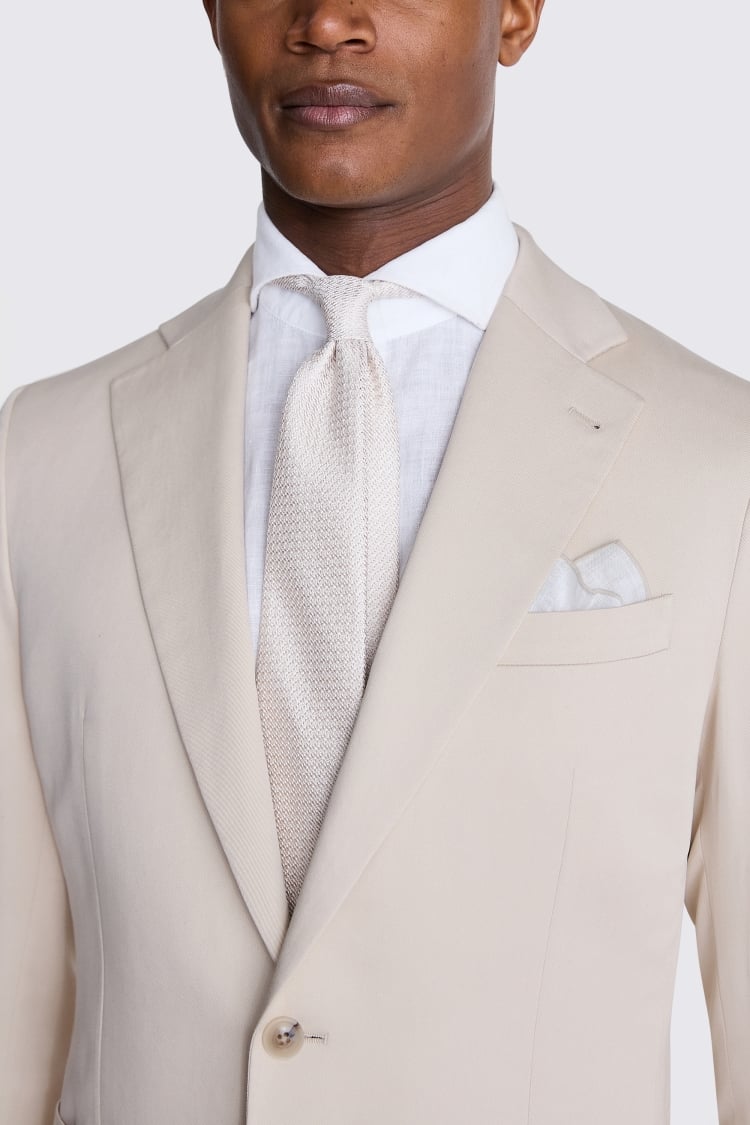 Italian Tailored Fit Light Camel Silk Suit