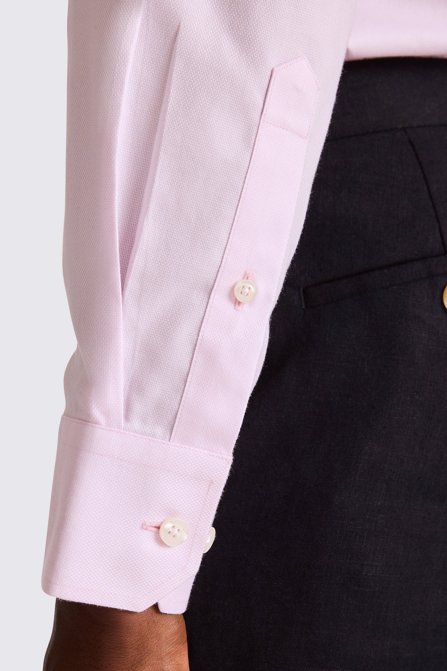 Tailored Fit Pink Royal Oxford Non-Iron Cotton Shirt