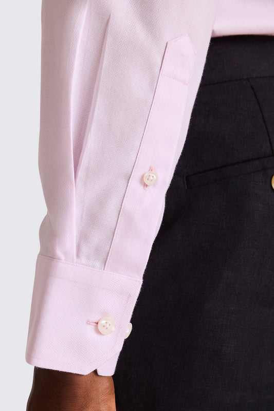 Tailored Fit Pink Royal Oxford Non-Iron Cotton Shirt