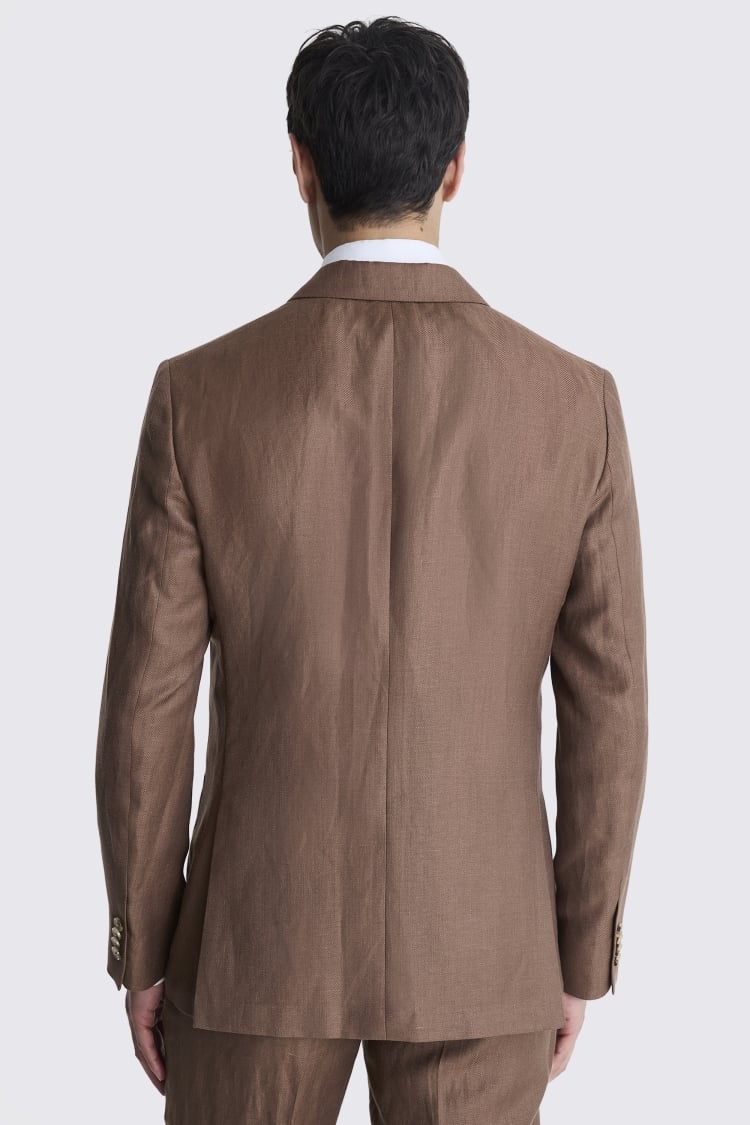 Italian Tailored Fit Copper Herringbone Suit