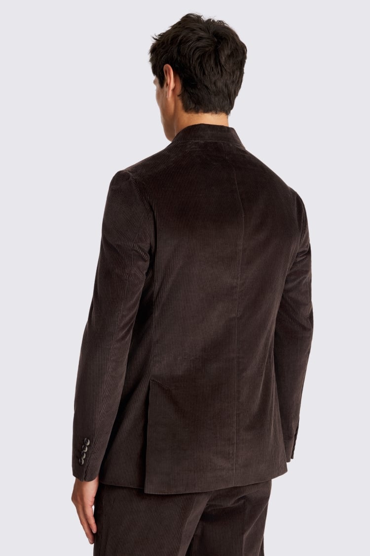 Tailored Fit Dark Brown Corduroy Suit