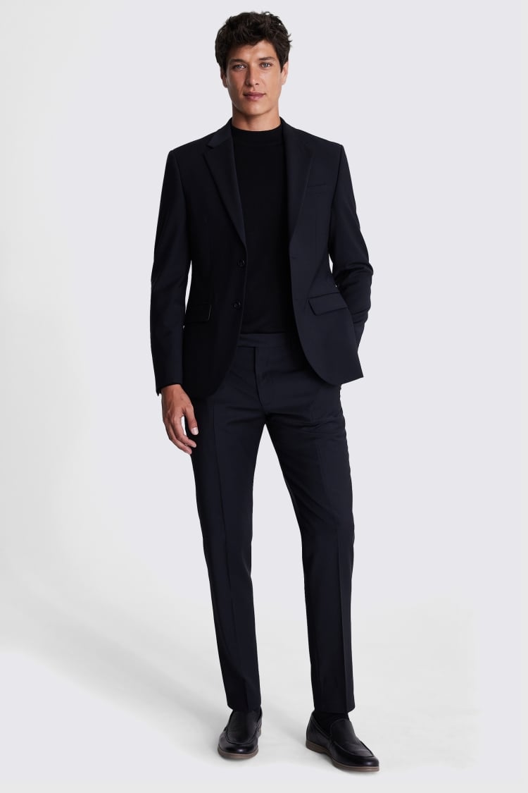 Slim Fit Black Performance Suit