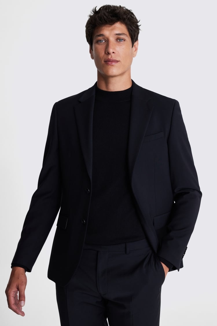Slim Fit Black Performance Suit
