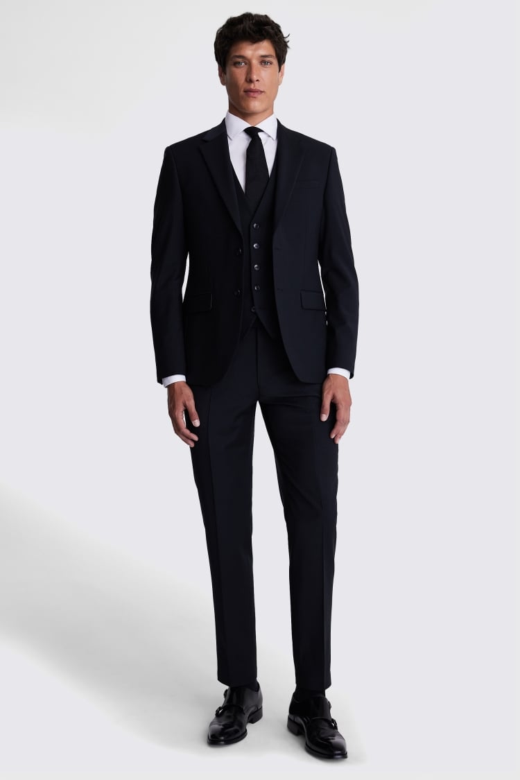 Slim Fit Black Performance Suit