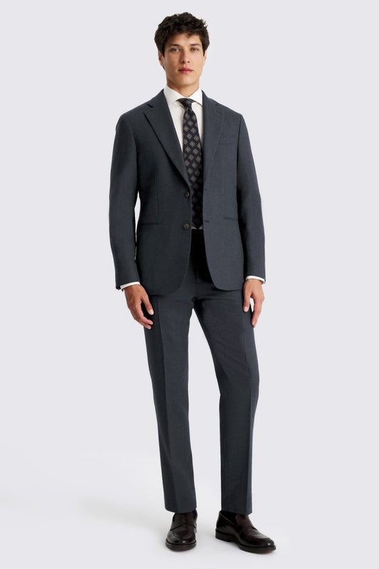 Tailored Fit Blue Twill Suit