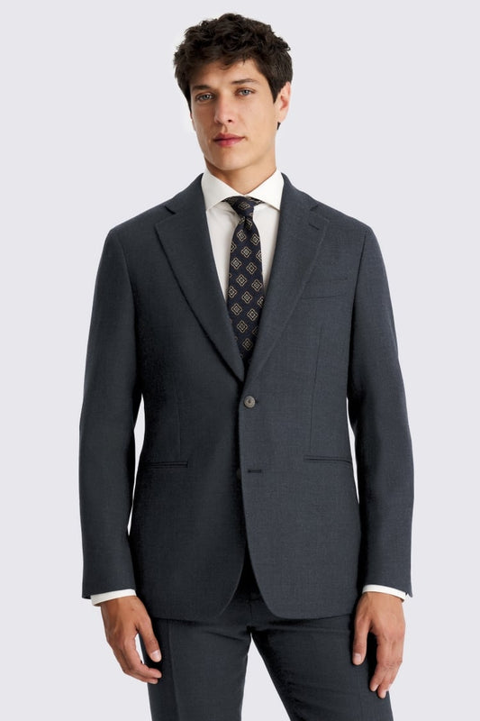Tailored Fit Blue Twill Suit