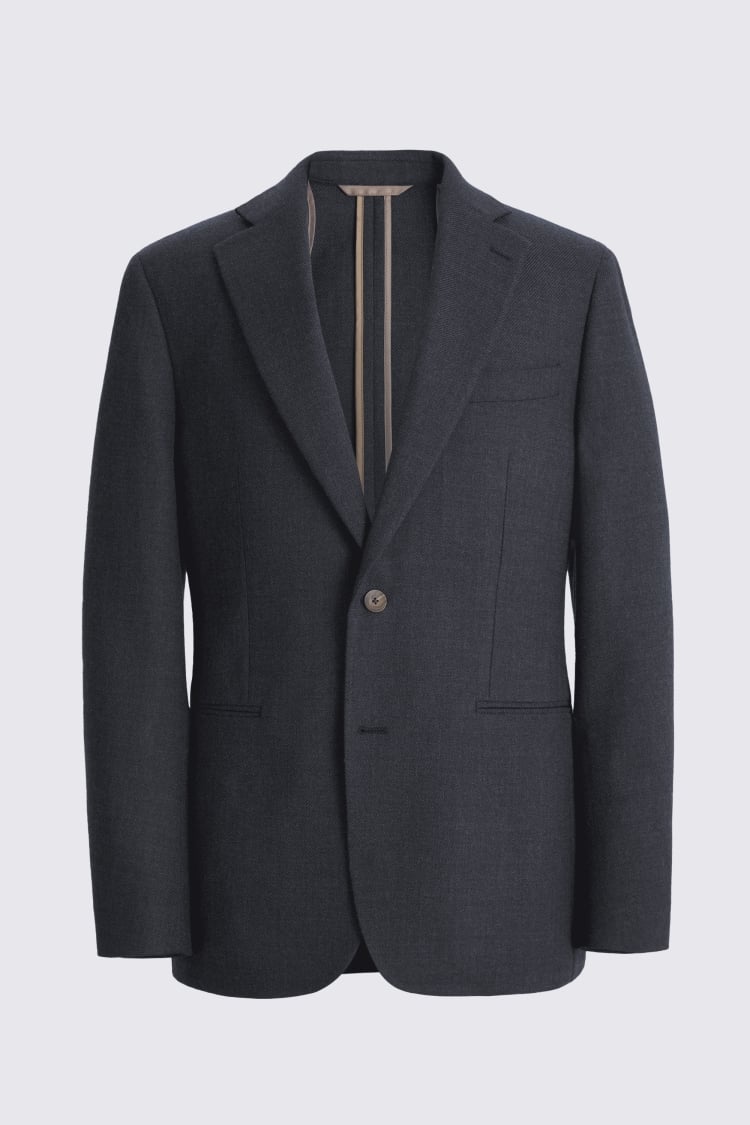 Tailored Fit Blue Twill Suit
