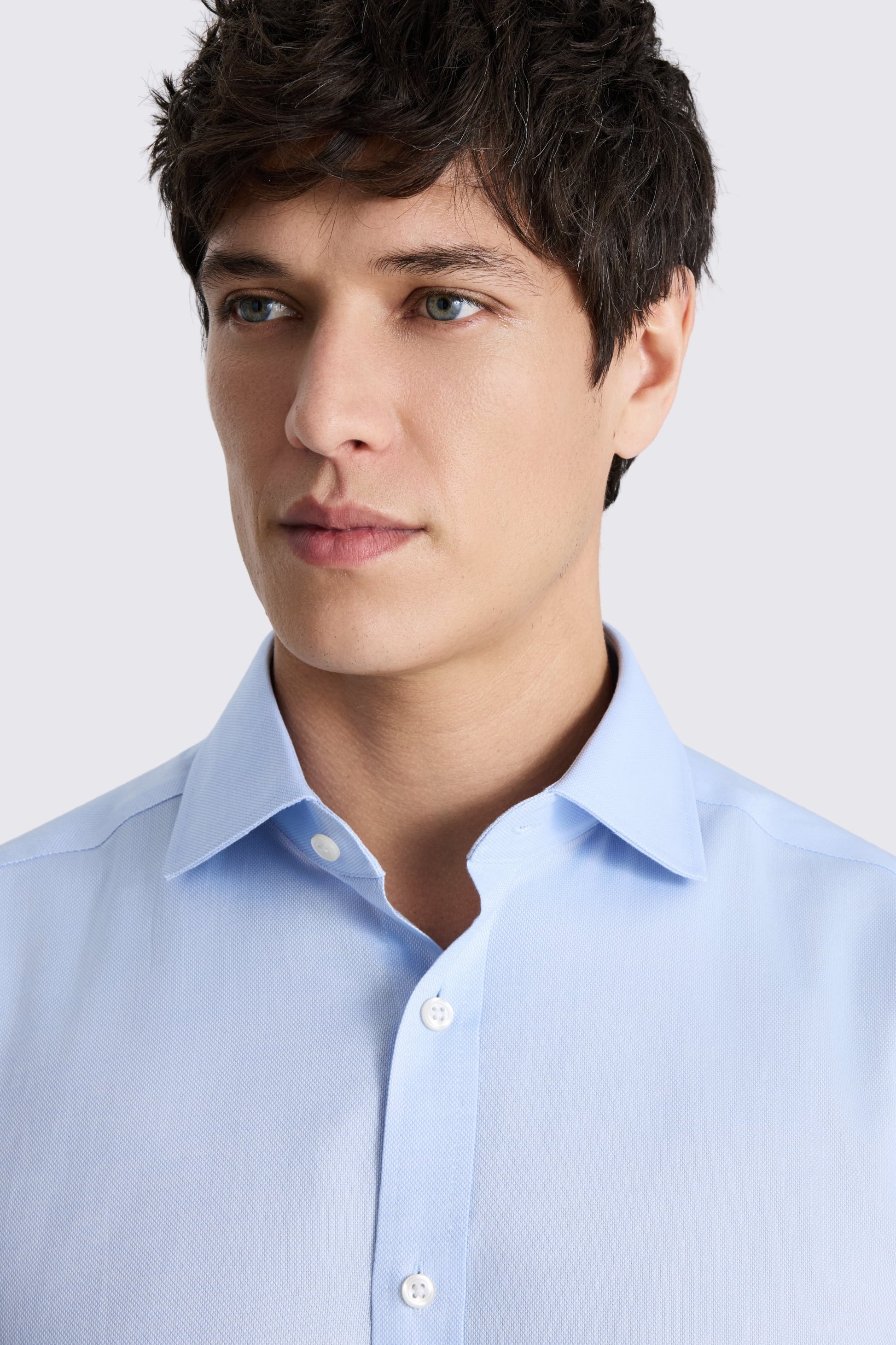 Regular Fit Sky Dobby Stretch Shirt