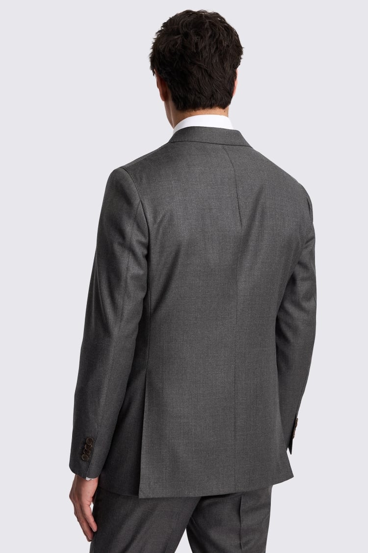Italian Tailored Fit Charcoal Twill Suit