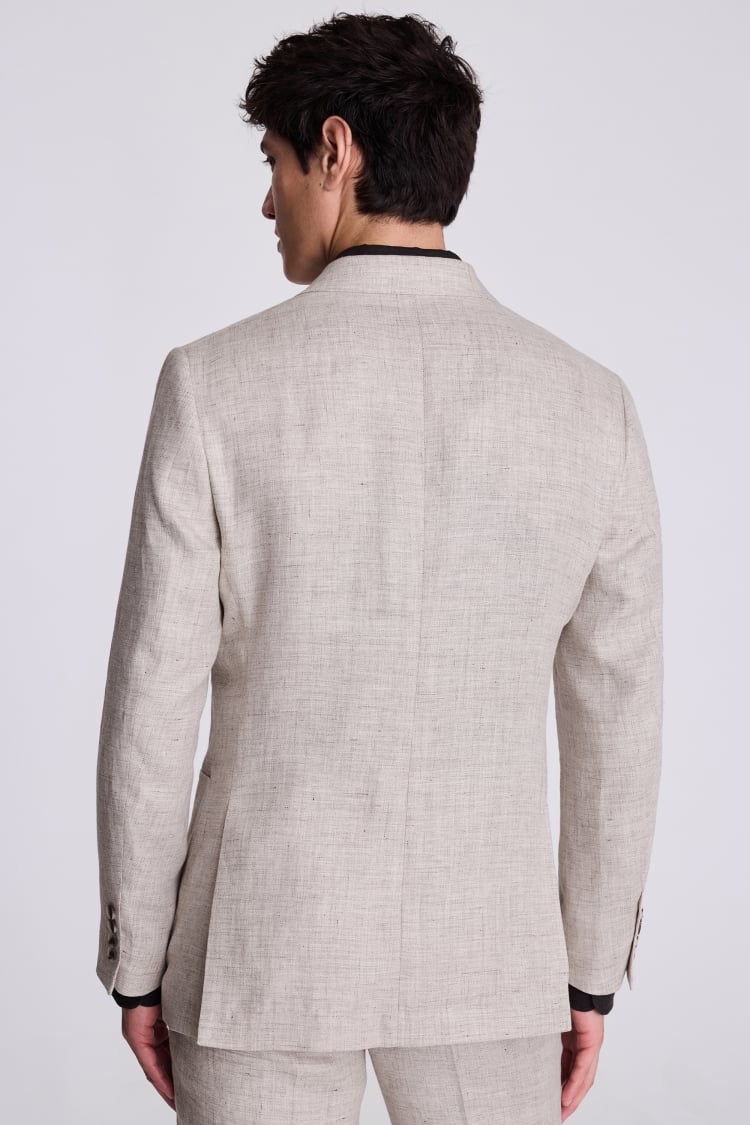 Tailored Fit Light Neutral Linen Suit