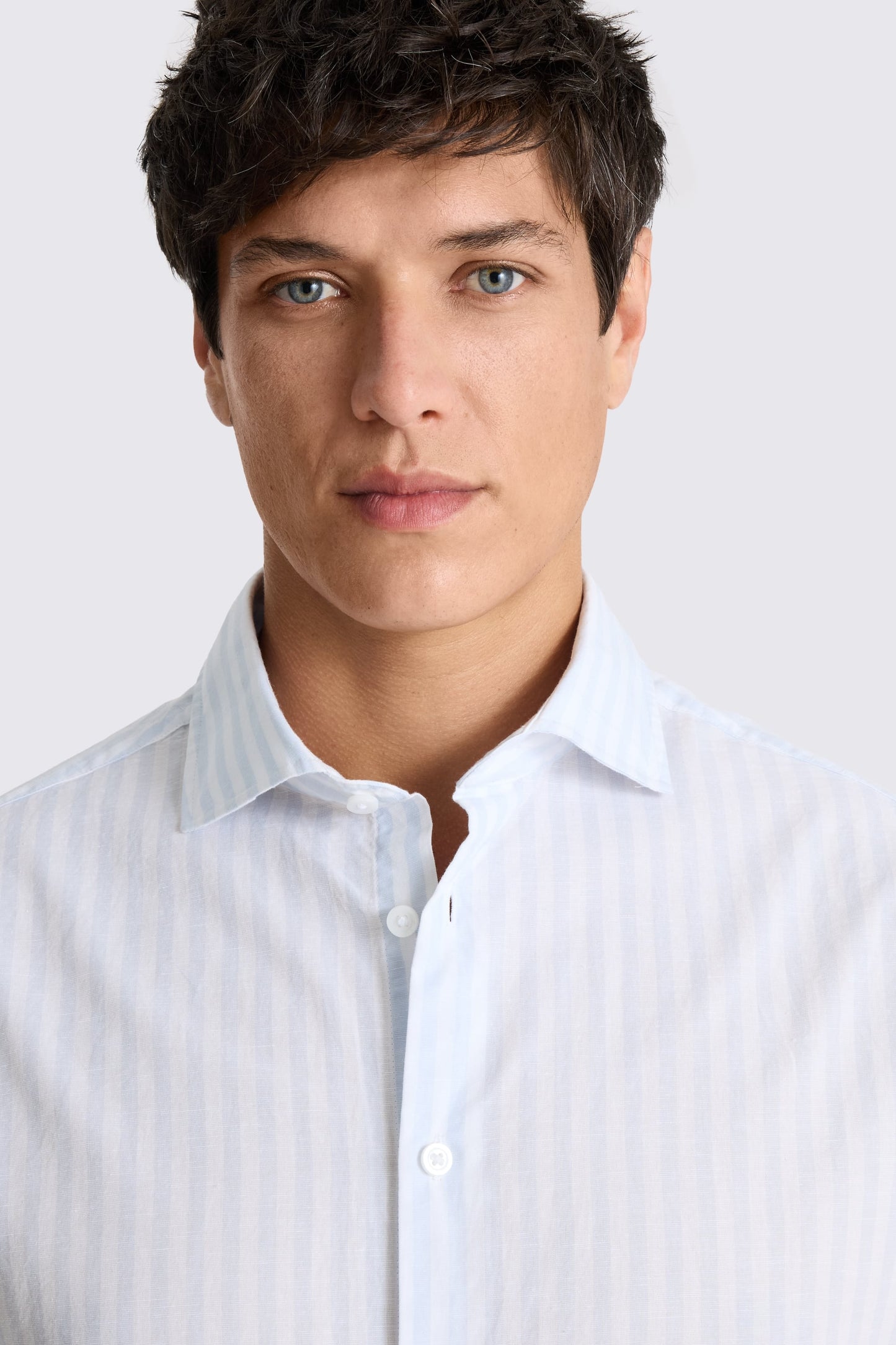 Blue Bengal Cotton Linen Stripe Shirt