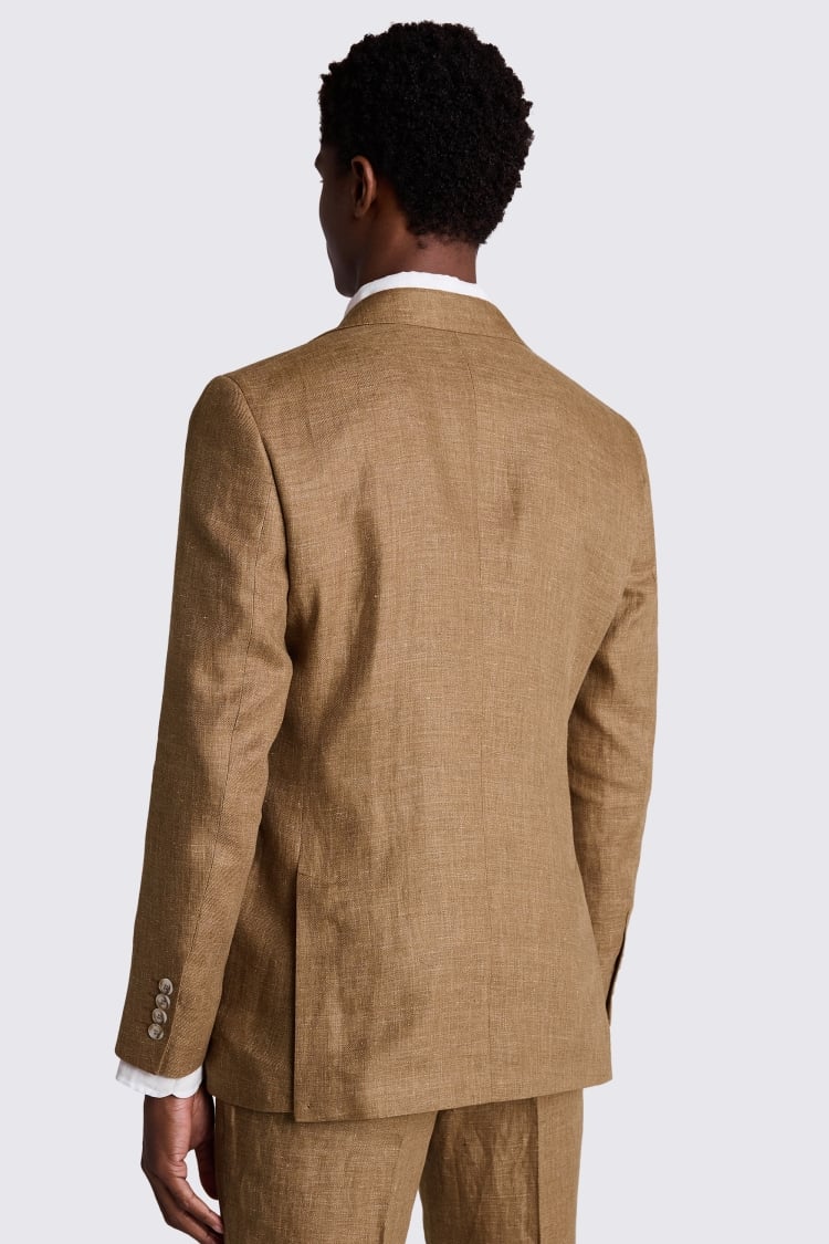 Tailored Fit Gold Linen Suit