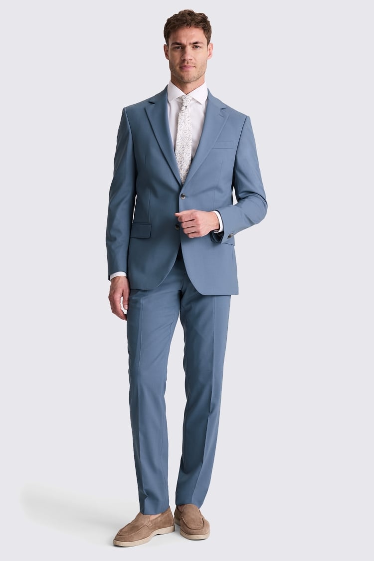 Tailored Fit Blue Suit