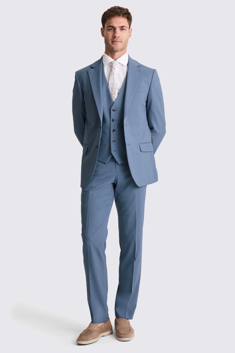 Tailored Fit Blue Suit