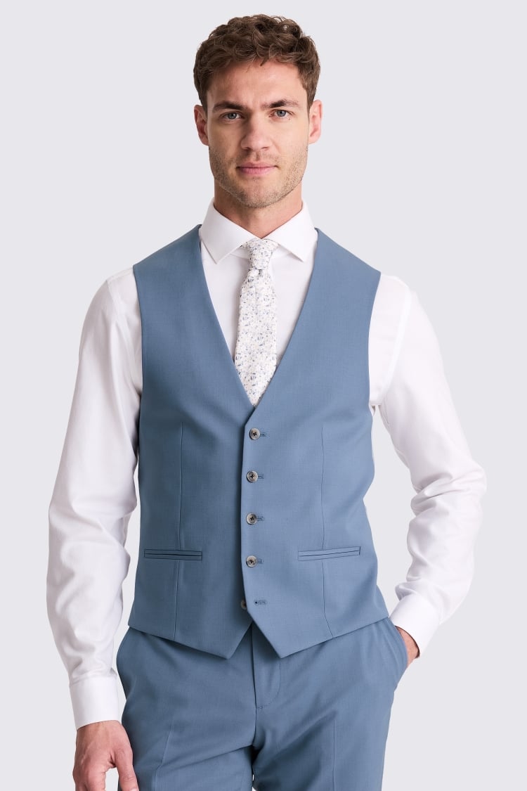 Tailored Fit Blue Suit