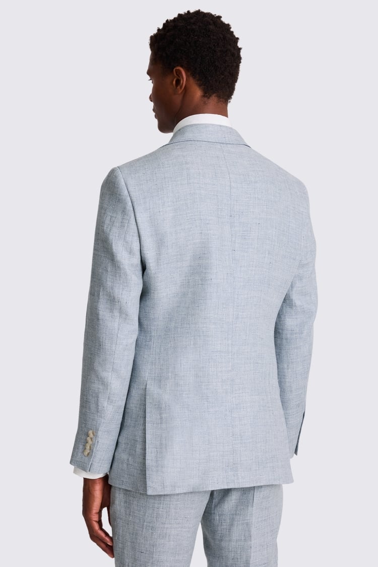 Tailored Fit Light Blue Linen Suit