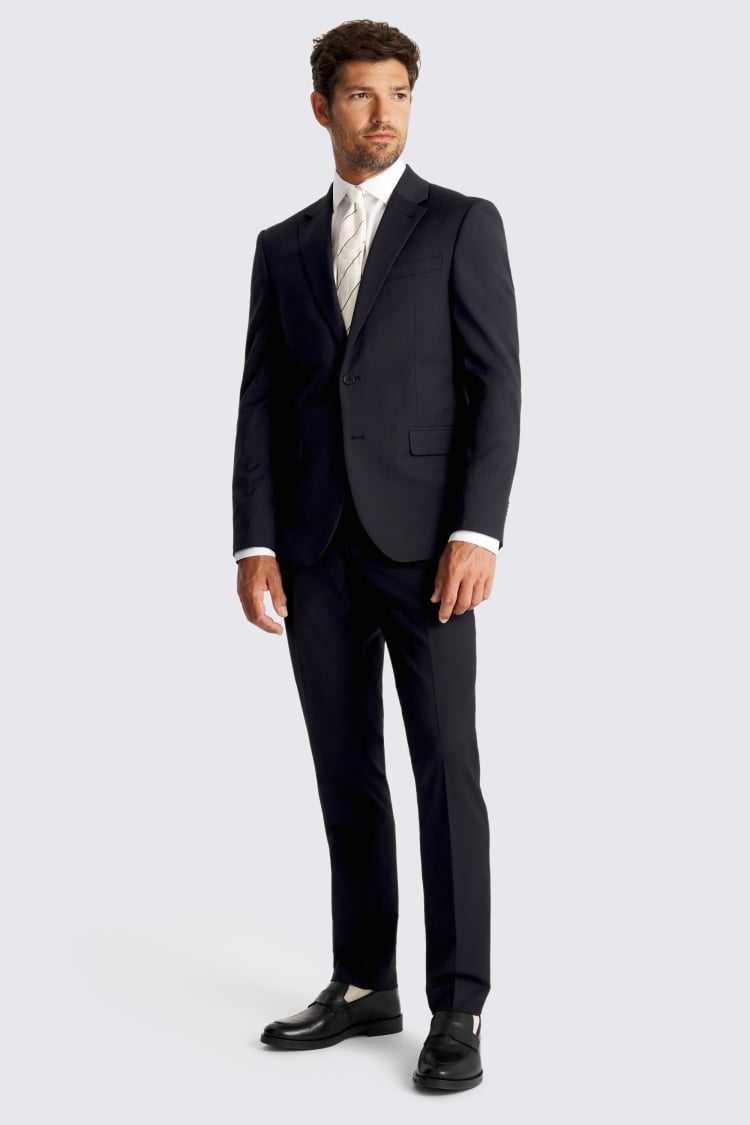 Slim Fit Blue Check Suit