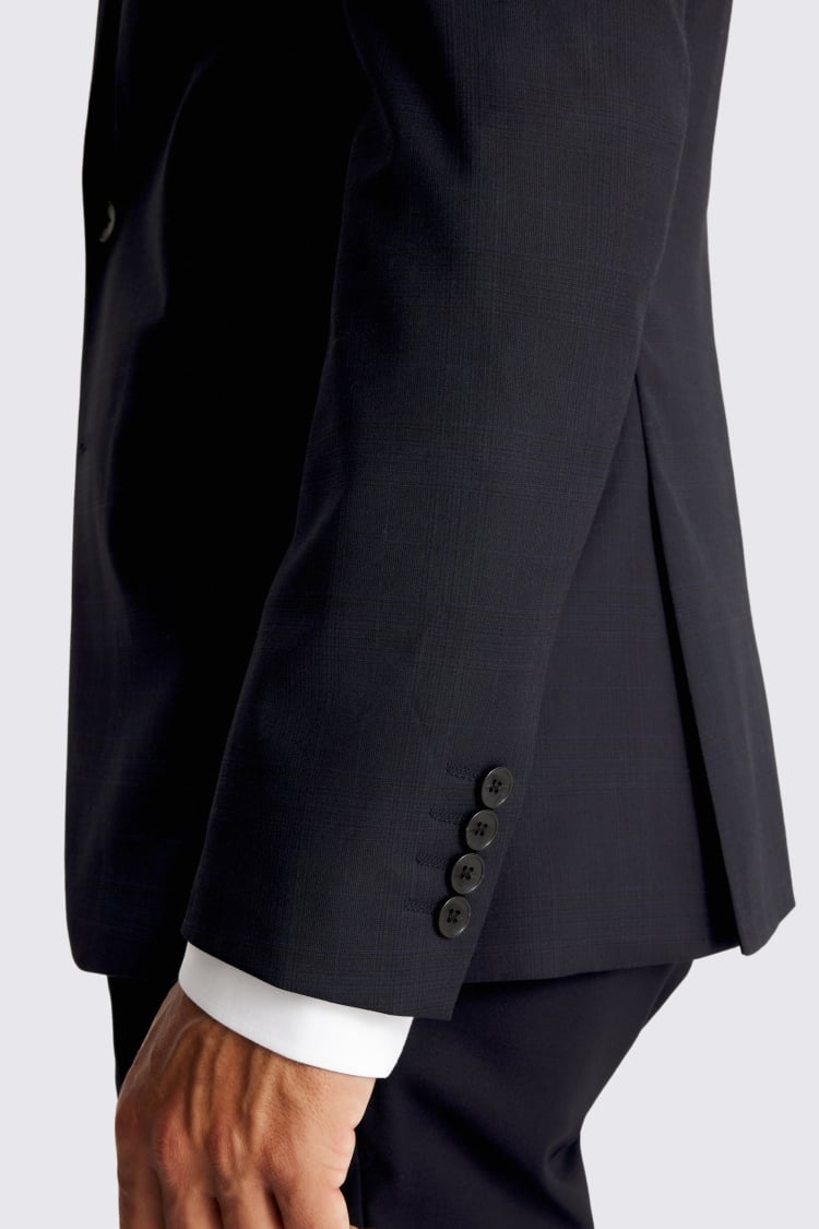 Slim Fit Blue Check Suit