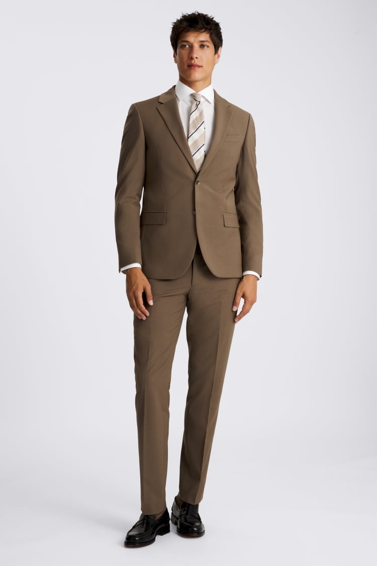 Slim Fit Dark Camel Suit